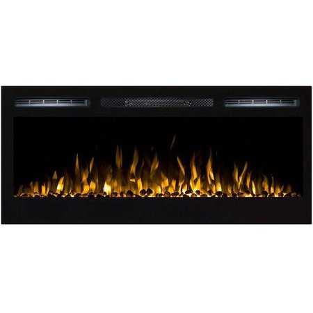 REGAL FLAME Regal Flame LW2035WS Lexington 35 in. Built-in Ventless Heater Recessed Wall Mounted Electric Fireplace - Pebble LW2035WS
